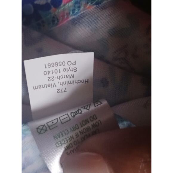 Lilly Pulitzer Easley V-Neck Knit Dress Blue Shell Print Women’s Large - Picture 8 of 8